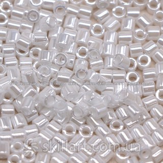 Бисер DBL-201 Miyuki Delica Beads 8/0 (жемчужный, белый)